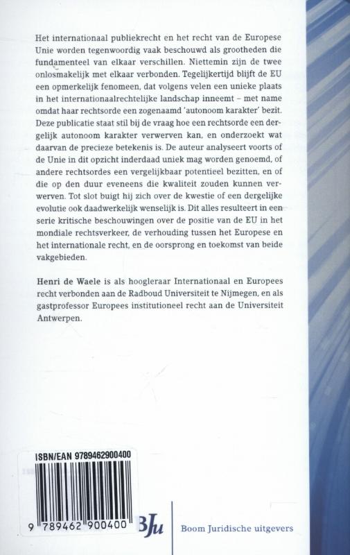 Achterkant van Autonome rechtsordes
