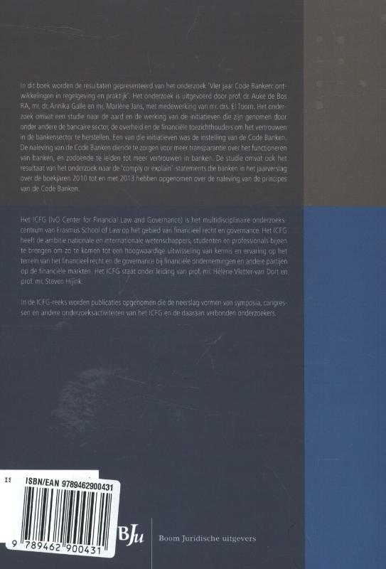 Achterkant van Vier jaar code banken