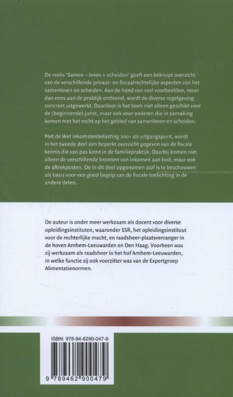 Achterkant van Belastingen voor de familiepraktijk