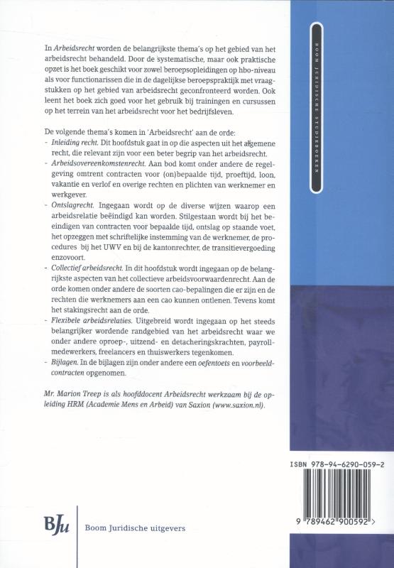 Achterkant van Arbeidsrecht