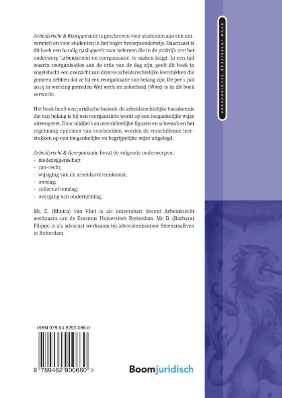 Achterkant van Arbeidsrecht & reorganisatie