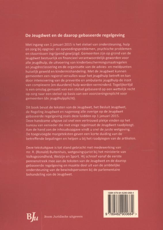 Achterkant van Tekstuitgave Jeugdwet