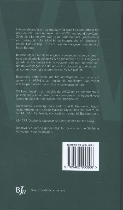 Achterkant van Excerpta parlementaire geschiedenis WWZ