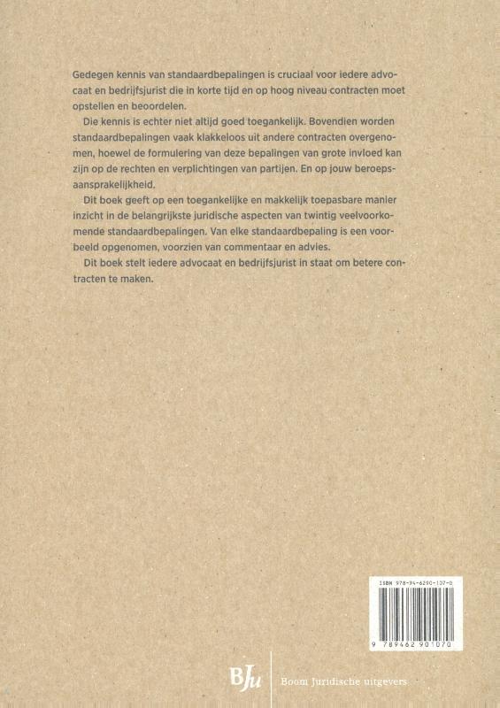 Achterkant van Contract & commentaar