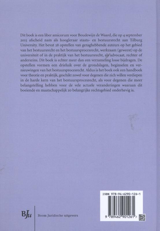 Achterkant van Behoorlijk bestuursprocesrecht