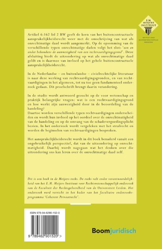 Achterkant van Over de grens van de onrechtmatige daad