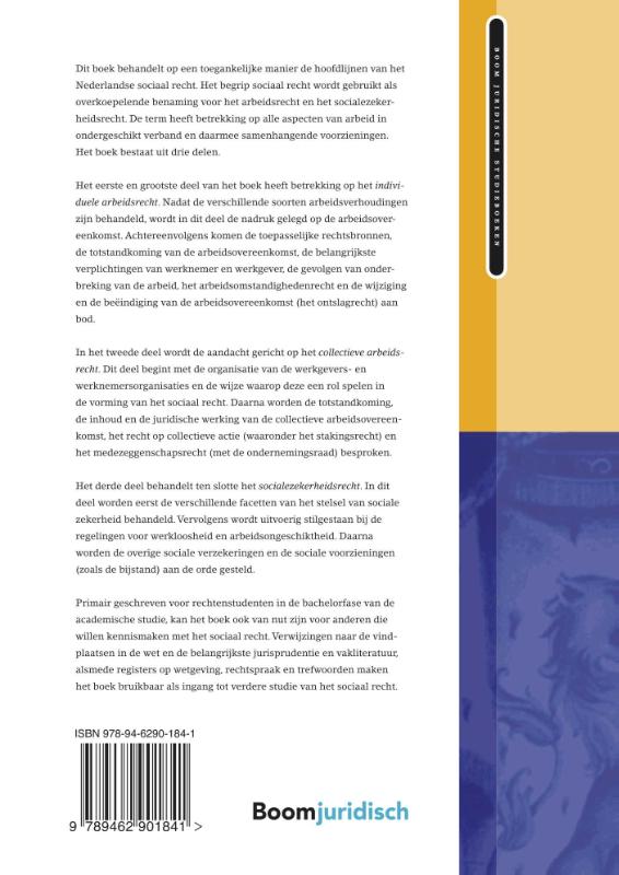 Achterkant van Inleiding Nederlands sociaal recht