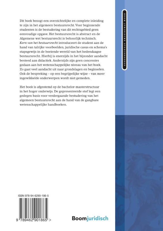 Achterkant van Kern van het bestuursrecht