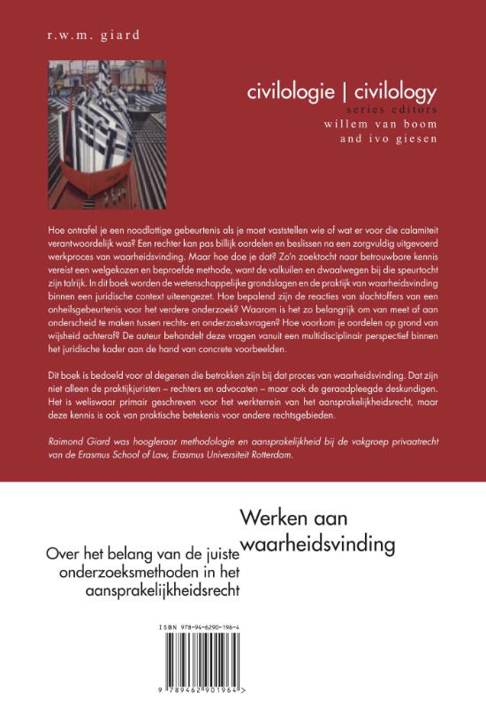 Achterkant van Werken aan waarheidsvinding