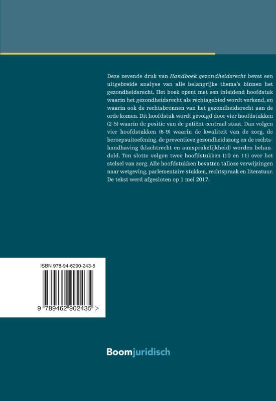 Achterkant van Handboek Gezondheidsrecht
