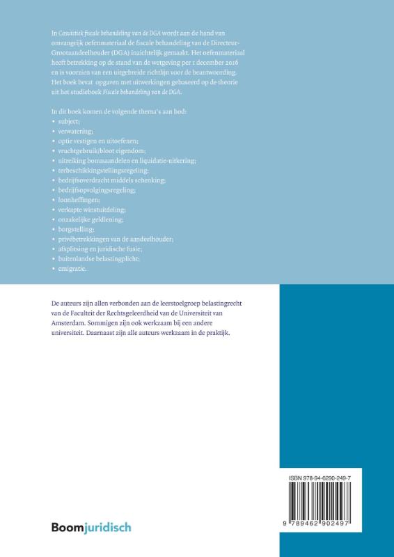 Achterkant van Casuïstiek fiscale behandeling van de DGA
