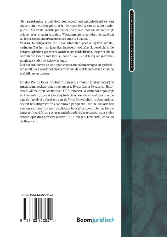 Achterkant van Casuïstiek jaarrekeninglezen