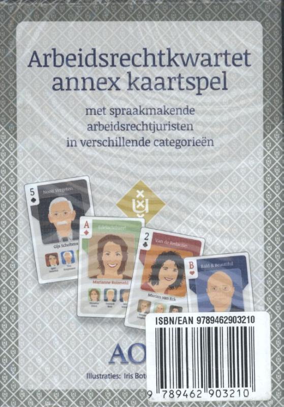 Achterkant van Arbeidsrechtkwartet