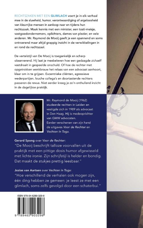 Achterkant van Rechtszaken met een glimlach
