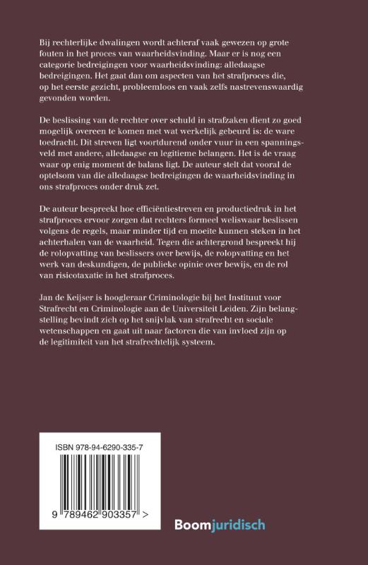 Achterkant van Als de waarheid eraan moet geloven