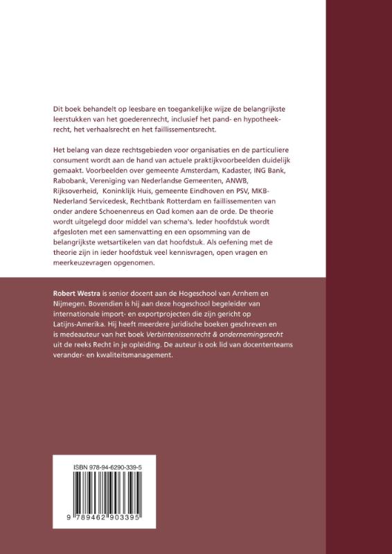 Achterkant van Goederenrecht