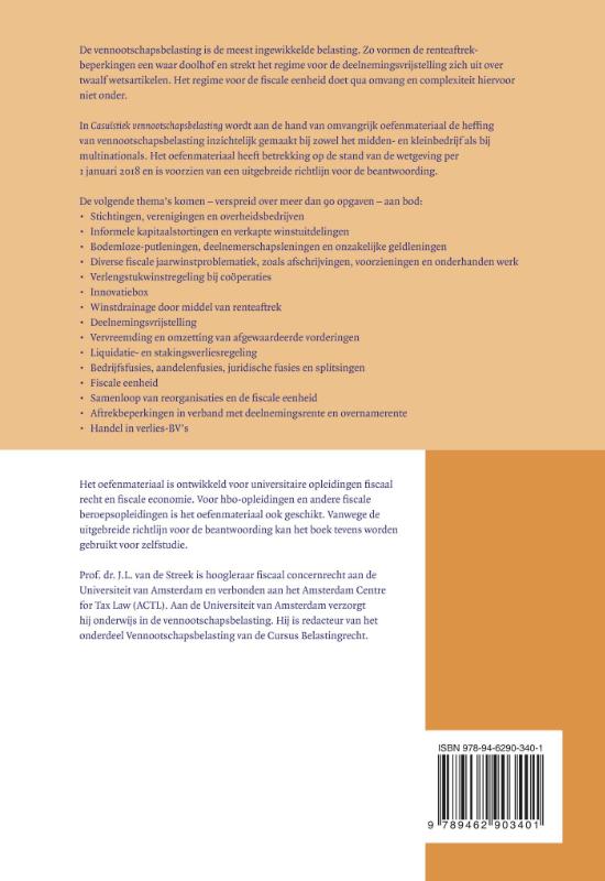Achterkant van Casuïstiek Vennootschapsbelasting