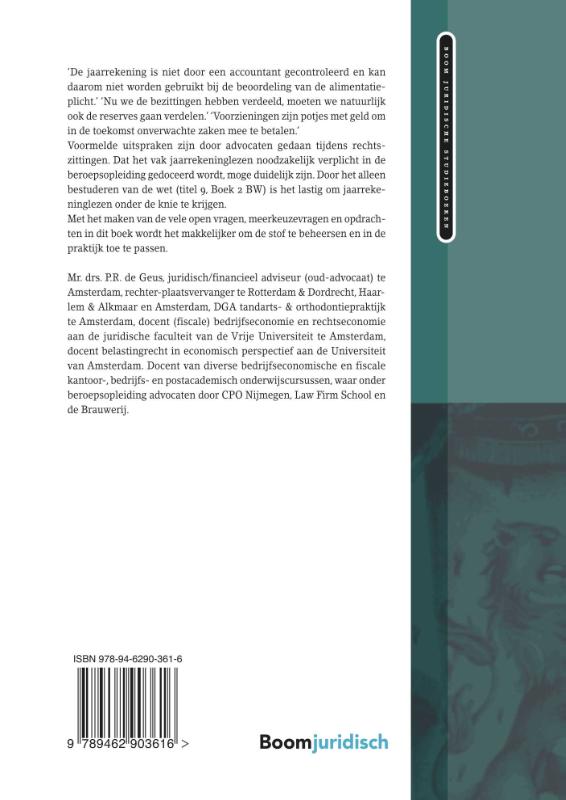 Achterkant van Casuïstiek jaarrekeninglezen