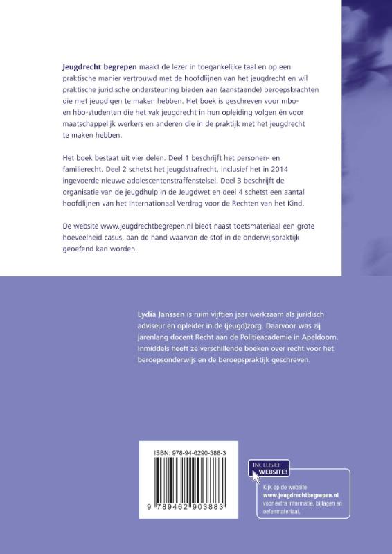 Achterkant van Jeugdrecht begrepen