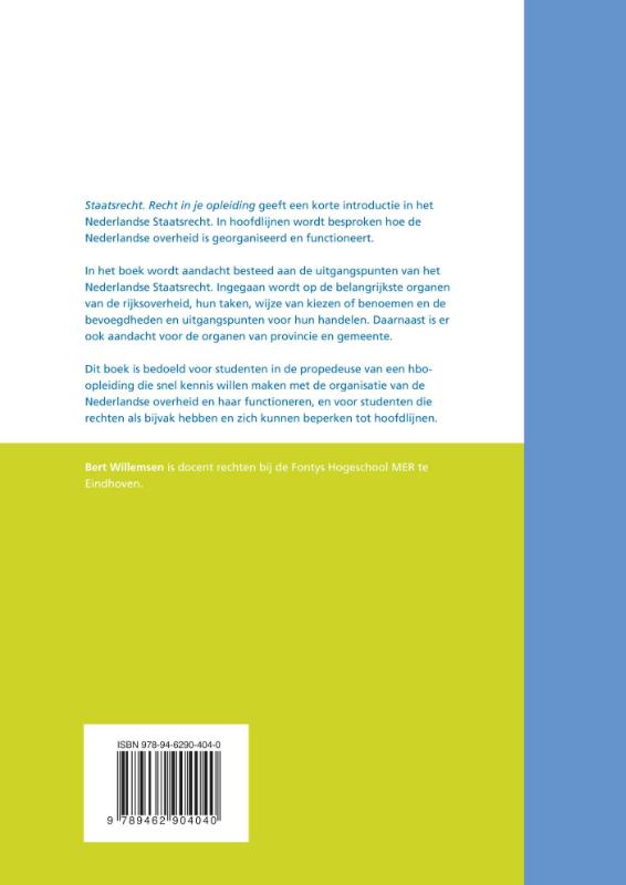 Achterkant van Staatsrecht
