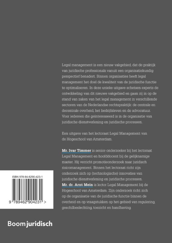 Achterkant van Legal Management