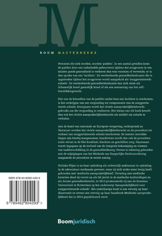 Achterkant van Aansprakelijkheid voor zorggerelateerde schade