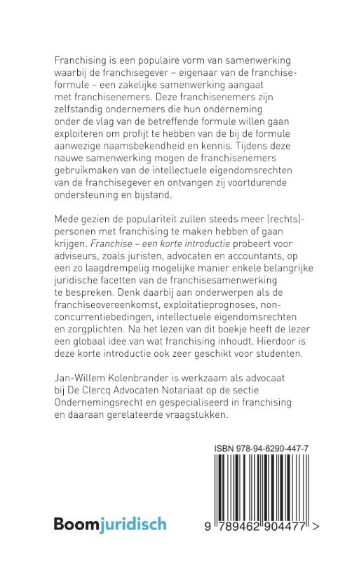 Achterkant van Franchise