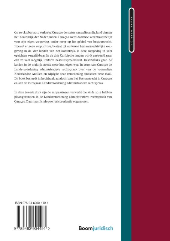 Achterkant van Beginselen van het Curaçaose Bestuursrecht
