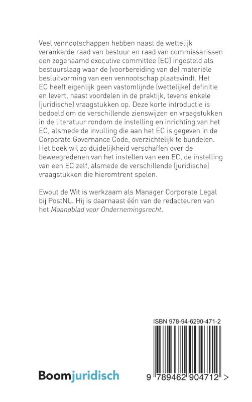 Achterkant van Het executive committee