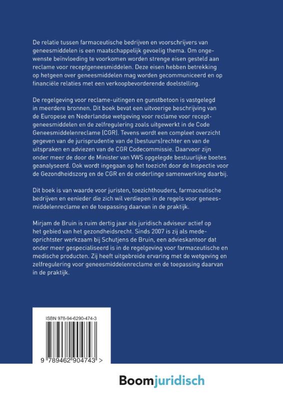 Achterkant van Regulering van reclame voor receptgeneesmiddelen