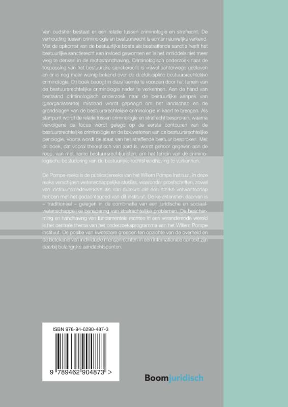 Achterkant van Bestuursrechtelijke criminologie