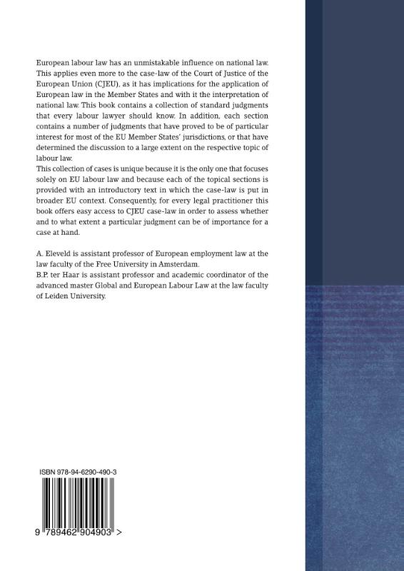 Achterkant van Collected Cases on EU Labour Law