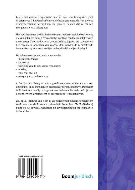 Achterkant van Arbeidsrecht & Reorganisatie