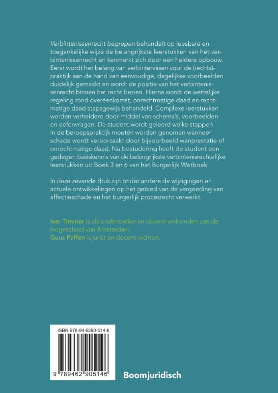 Achterkant van Verbintenissenrecht begrepen