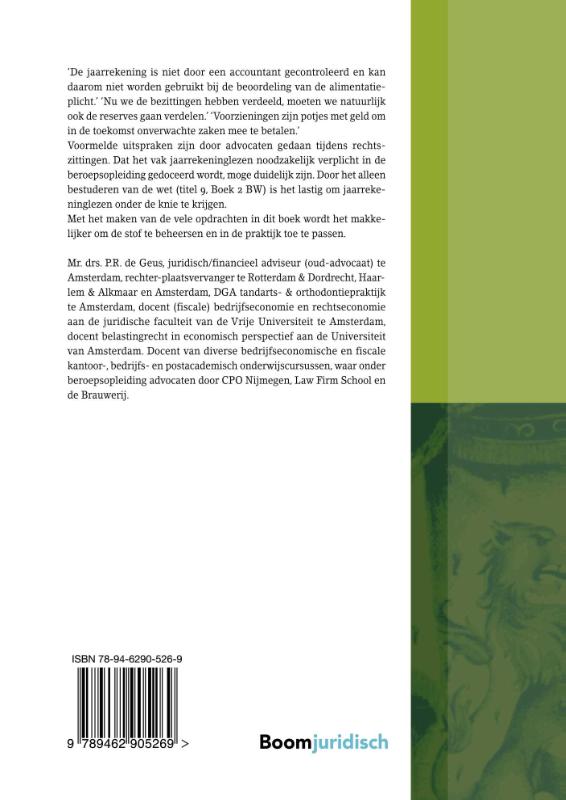 Achterkant van Casuïstiek jaarrekeninglezen set