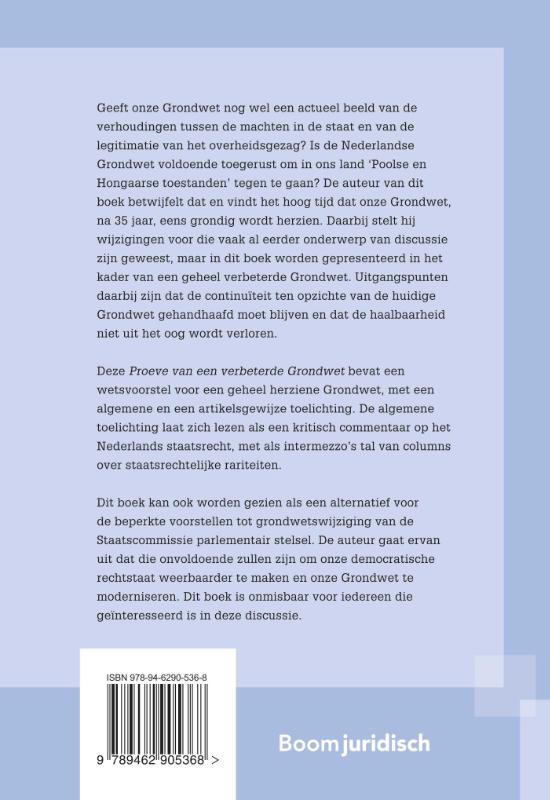 Achterkant van Proeve van een verbeterde Grondwet