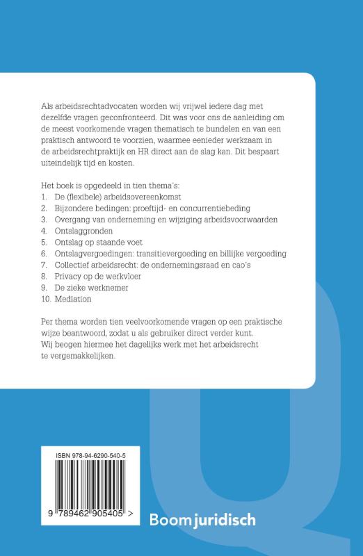 Achterkant van Q&A Arbeidsrecht