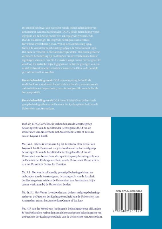 Achterkant van Fiscale behandeling van de DGA