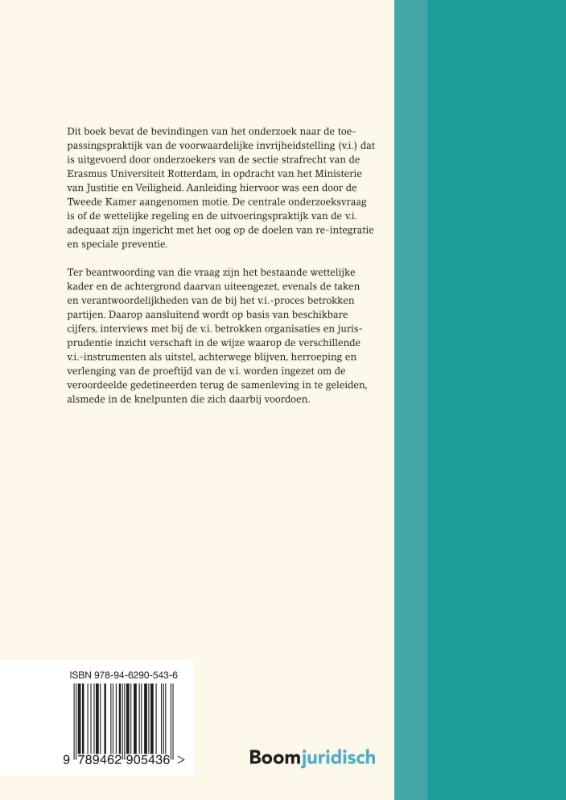 Achterkant van De praktijk van de voorwaardelijke invrijheidstelling in relatie tot speciale preventie en re-integratie