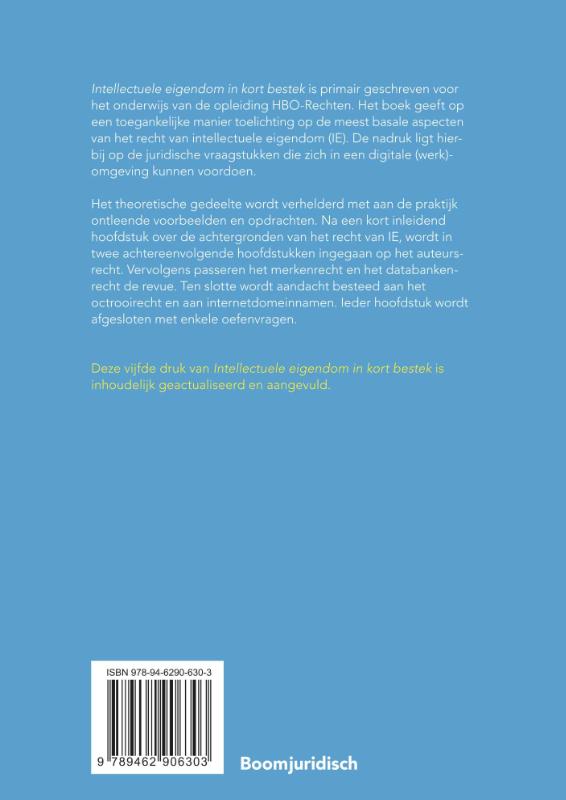 Achterkant van Intellectuele eigendom in kort bestek