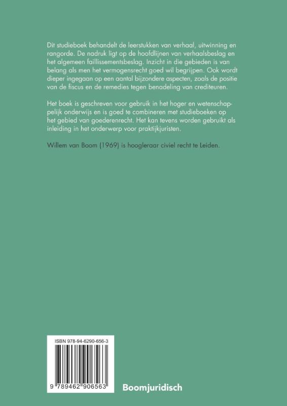 Achterkant van Verhaal, uitwinning en rangorde