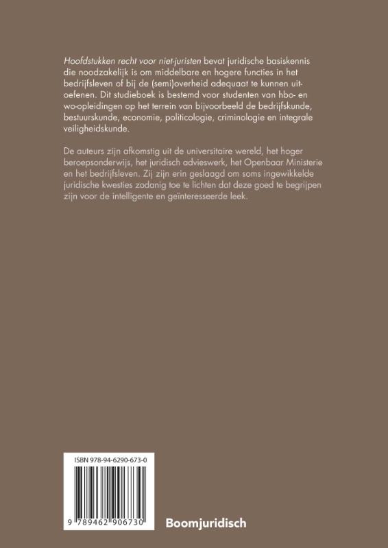 Achterkant van Hoofdstukken recht voor niet-juristen