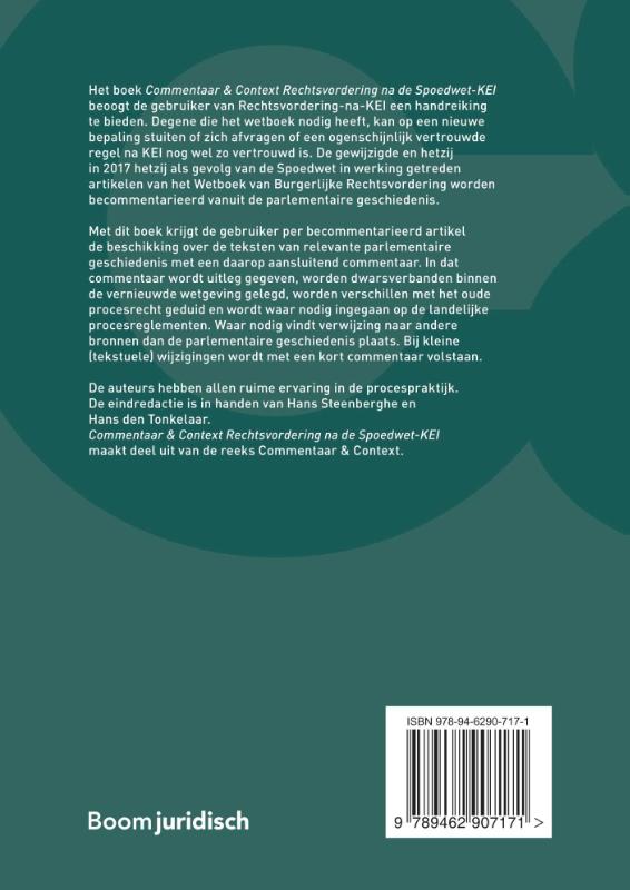 Achterkant van Rechtsvordering na de Spoedwet-KEI