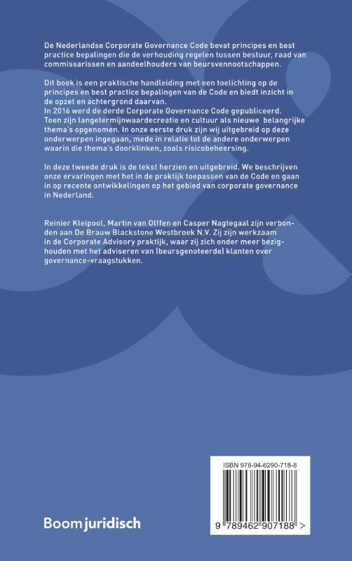 Achterkant van Corporate Governance Code