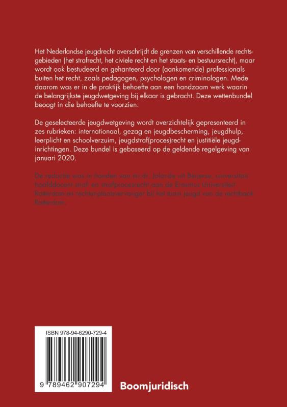 Achterkant van Wetgeving Jeugdrecht