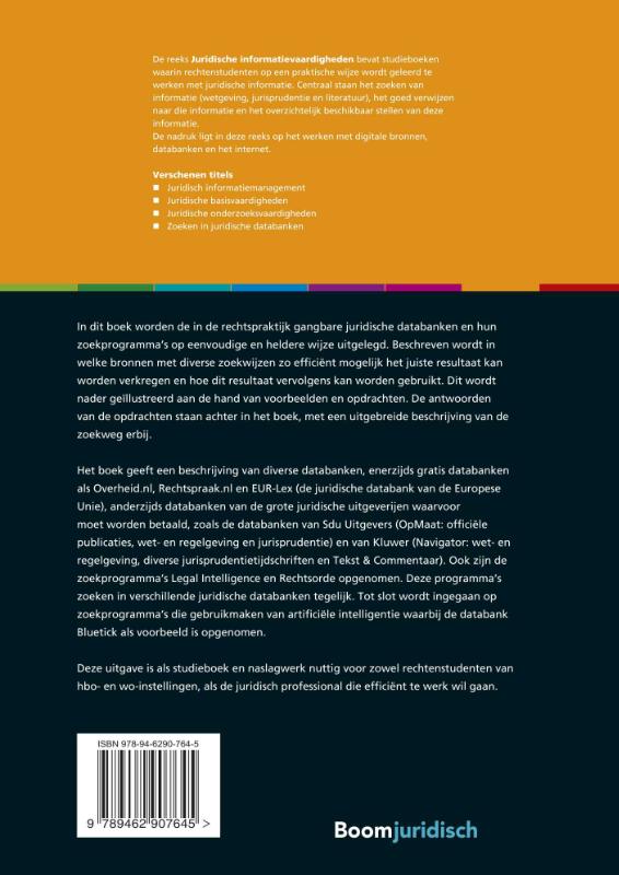 Achterkant van Zoeken in juridische databanken