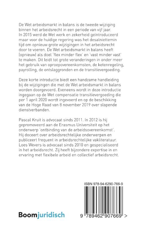 Achterkant van Wet arbeidsmarkt in balans