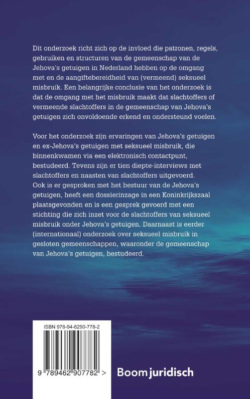 Achterkant van Seksueel misbruik en aangiftebereidheid binnen de gemeenschap van Jehova’s getuigen