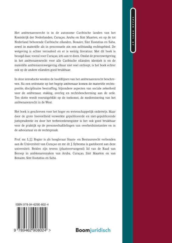 Achterkant van Introductie tot het Curaçaose ambtenarenrecht