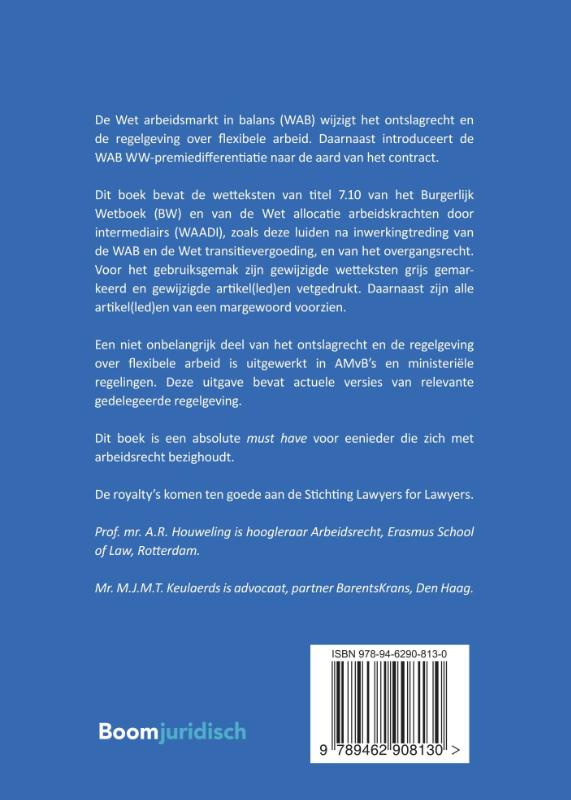 Achterkant van Wet arbeidsmarkt in balans